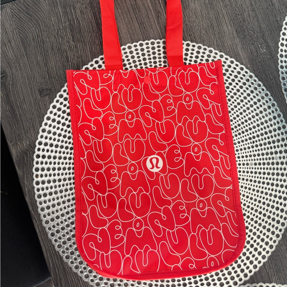 Lululemon Summer 2025 Reusable Tote Bag-Small-Red